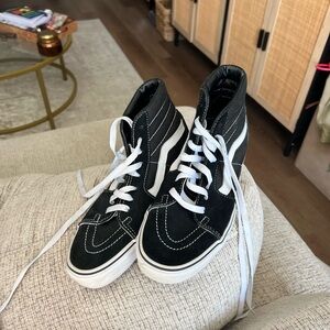 Vans Black & White High-Top Skate Sneakers